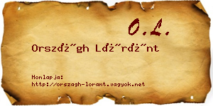 Országh Lóránt névjegykártya